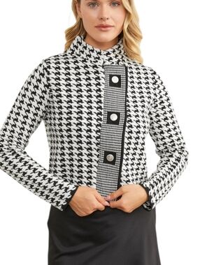 Oshoplive Houndstooth Blazer Jacket